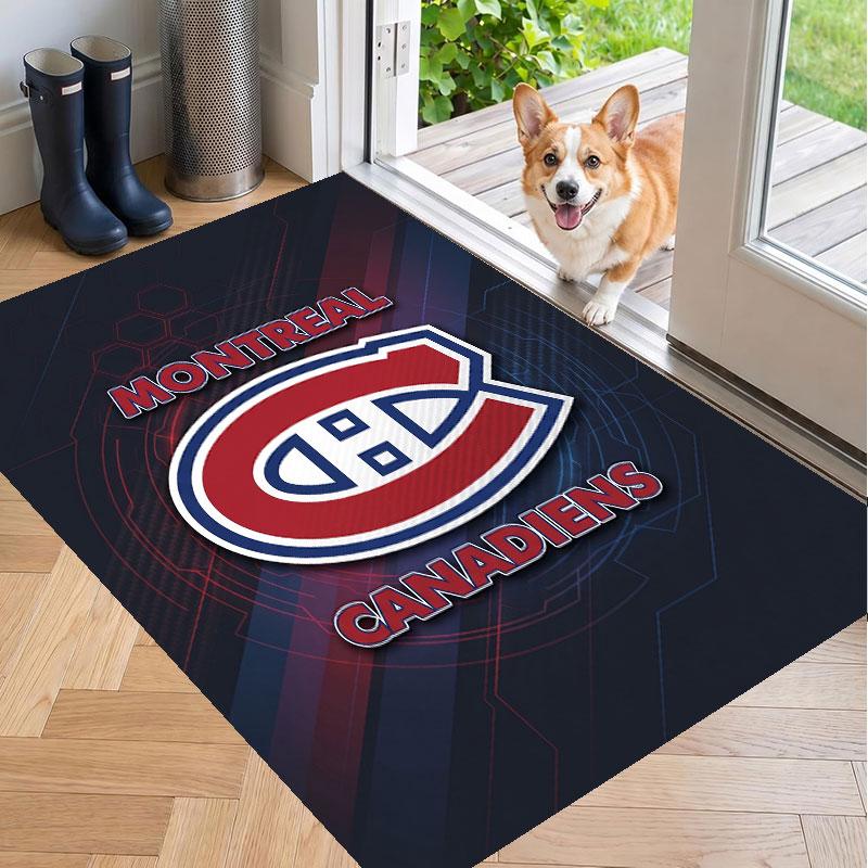 Soft Floor Carpet Montreal Canadiens Pattern Area Rug Decorative Mat For Home Room Decoration