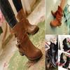 Sophisticated And Comfortable Women Buckle Fashion Warm Short Leather Boots Pu Leather Shoes