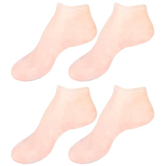 2 пары силиконовых носков для педикюра, увлажняют гладкие и сухие ноги, противоскользящие эластичные силиконовые носки для лучшего баланса