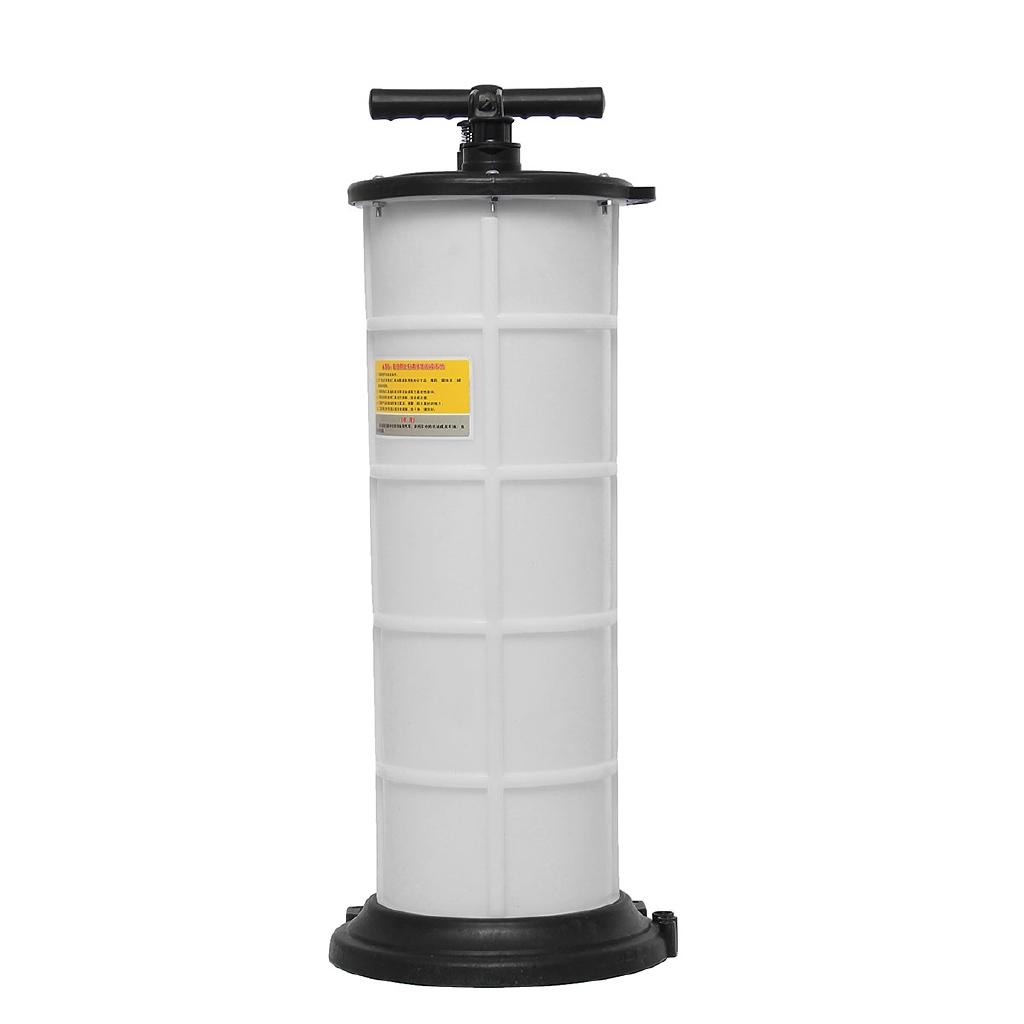 9L Vacuum Oil Fluid Extractor Pump Petrol Fluid Transfer Engine Motorbike Car Oil Manual Suction Pump Black&White 31x25x65cm
