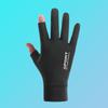 Солнцезащитные перчатки для вождения, рыбалки, с двумя открытыми пальцами, из ледяного шелка, противоскользящие, дышащие, для фитнеса, велоспорта, быстросохнущие