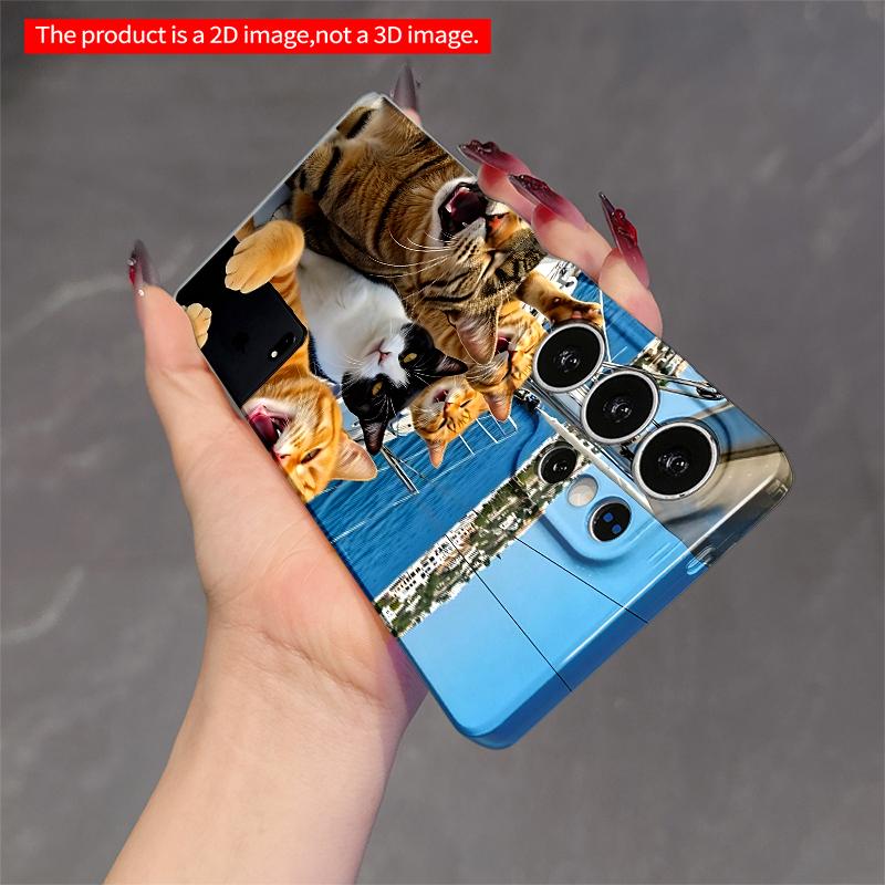 2DFlat Samsung phone case Cats on Sailboat Selfie Phone Case Applicable to Galaxy S22 S23 S24 S25ULTRA S26 A12 A13 A14 A15 A16