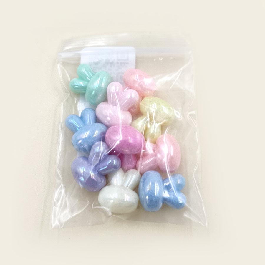 Acrylic 10pcs for Bracelet Necklace Making Materials Bowknot Handmade Beads Mixing Candy Color DIY Jewelry Accessories Pendants Flower Cat Paw