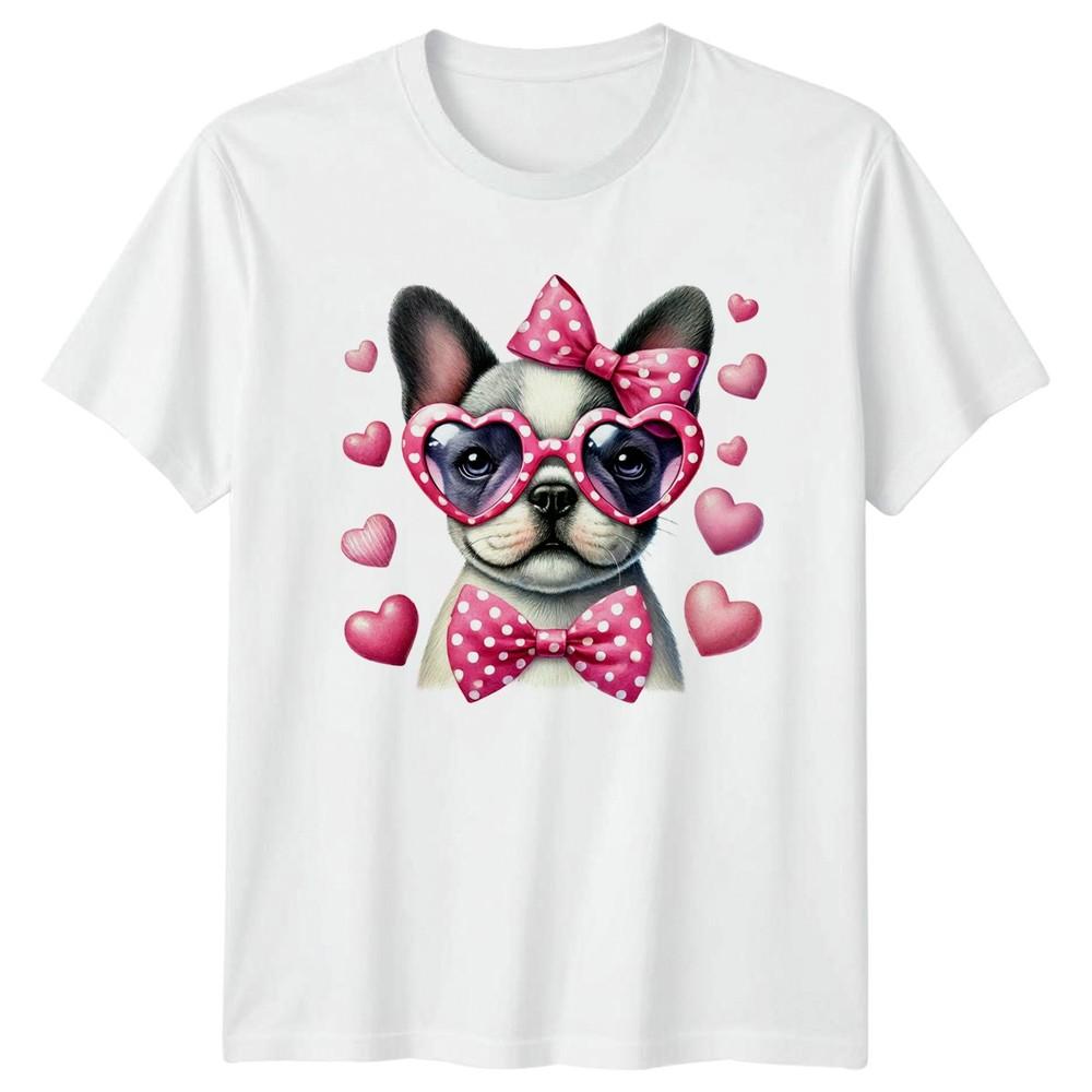 French Bulldog Puppy Wearing Pink Unisexs TShirt Frenchie Dog Lover Pets