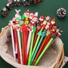 40 PCS Christmas Gifts Cute Cartoon Neutral Pen 0.5mm Black Class Student Stationery Reward, Christmas Party Favors Office Supplies Back To School