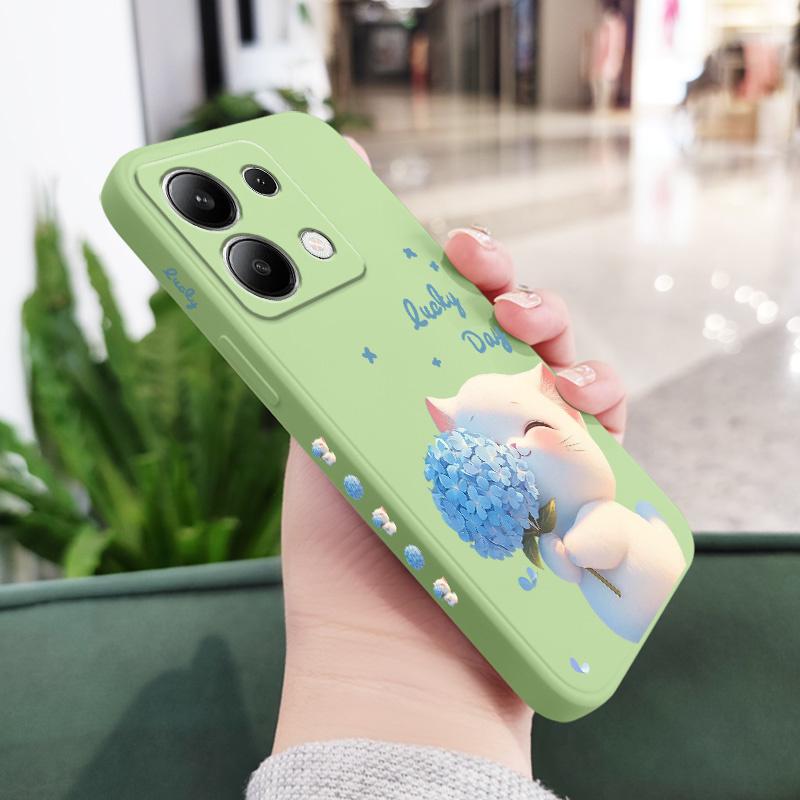 Blue Silk Cat Phone Case For Xiaomi Redmi Note 15 Pro Plus 4G 5G Silicone Cover