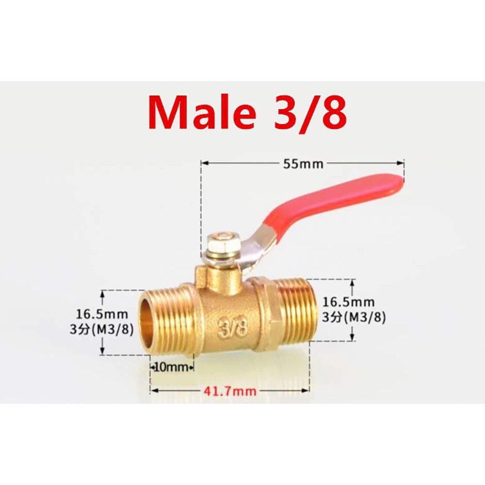 Фитинги для труб Пневматический соединитель Красная ручка Шланг Колючая муфта Шаровой клапан Вода Масло Воздух Газ Топливо