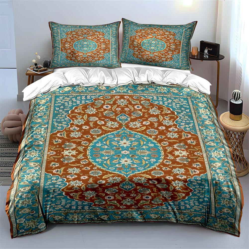 Intricate floral mandala pattern. Bedding sets Duvet cover sets Duvet covers Pillowcases(1 * Duvet Cover 2 * Pillowcases without duvet insert)