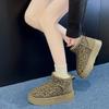Fashion Women Leopard Print Shoes 2024 Winter New Comfortable Warm Women's Snow Boots Non-slip Wear-resistant Fashion Plush Short Boots