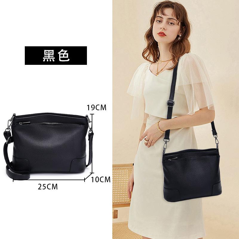 Натуральная кожаная сумка среднего возраста, сумка-мессенджер через плечо, женский рюкзак-ведро, большая вместимость, для свекрови и тещи, мягкая кожа