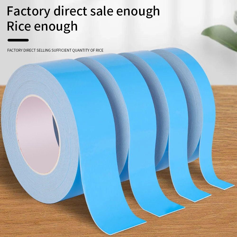 10 метров/рулон, прочная самоклеящаяся лента из пенополиэтилена, синяя пленка, белые фиксированные наклеенные ленты