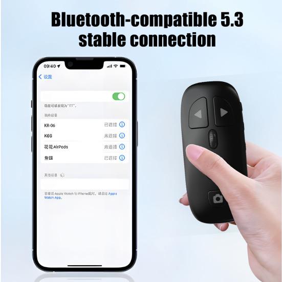 Bluetooth-совместимый Пульт Дистанционного Управления с Колесиком Беспроводной для Телефонов, Планшетов, Затвора Камеры, Чтения Электронных Книг, Коротких Видео, Перелистывания Страниц, Кликер