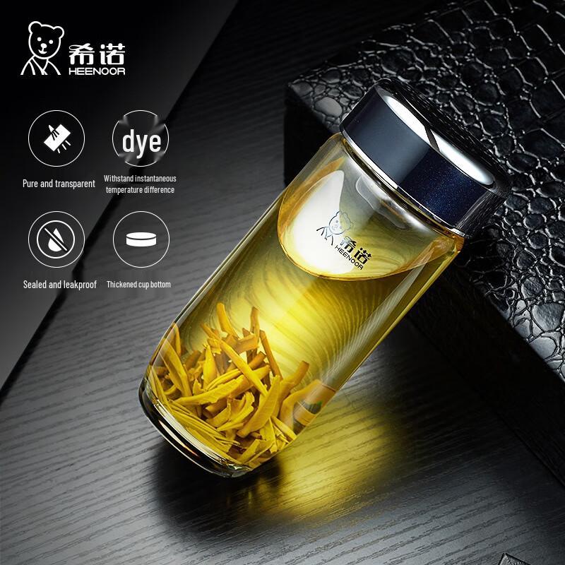 Xinuo 500ml Goose Egg Glass Cup with Tea Infuser