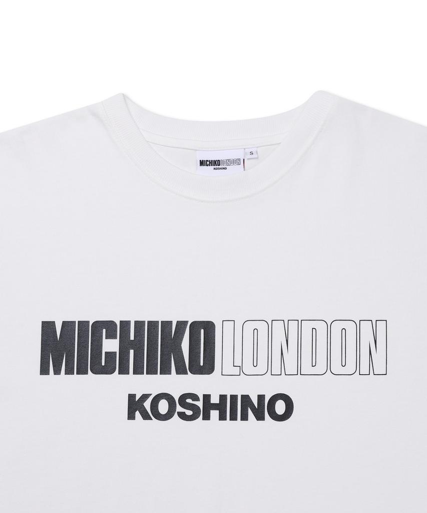 Michikoleondeonkosino Фирменный Логотип Лонгслив Белый_Унисекс