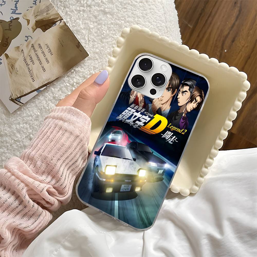 Чехол для телефона Аниме Initial D AE86 Задний фонарь Чехол для телефона Для IPhone 17 Pro Max Plus Фантастический Блестящий Аврора Волна на воде Обложка