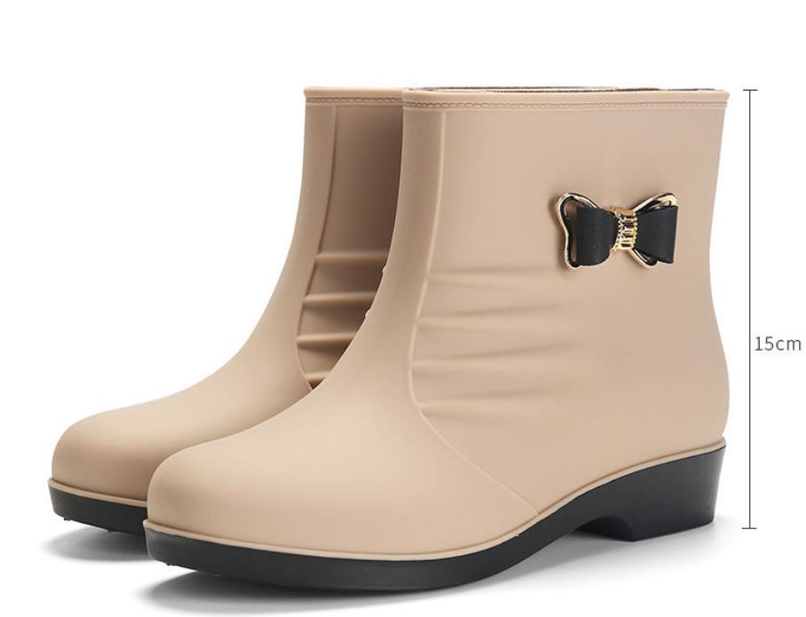 Модные женские ботинки короткие нескользящие водонепроницаемые сапоги для женщин весна и осень трендовые сапоги на платформе Barrel новые