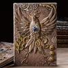 A5 Note Book Fashion Vintage Embossed Leather Printing Travel Diary Notebook Journal Office School Supplies Writing Pads Gift