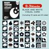 1 Box Baby Black White Cards Infants High Contrast Flash Card 0-3 Months Newborns Visual Stimulation Brain Sensory Development Paper Card Toy