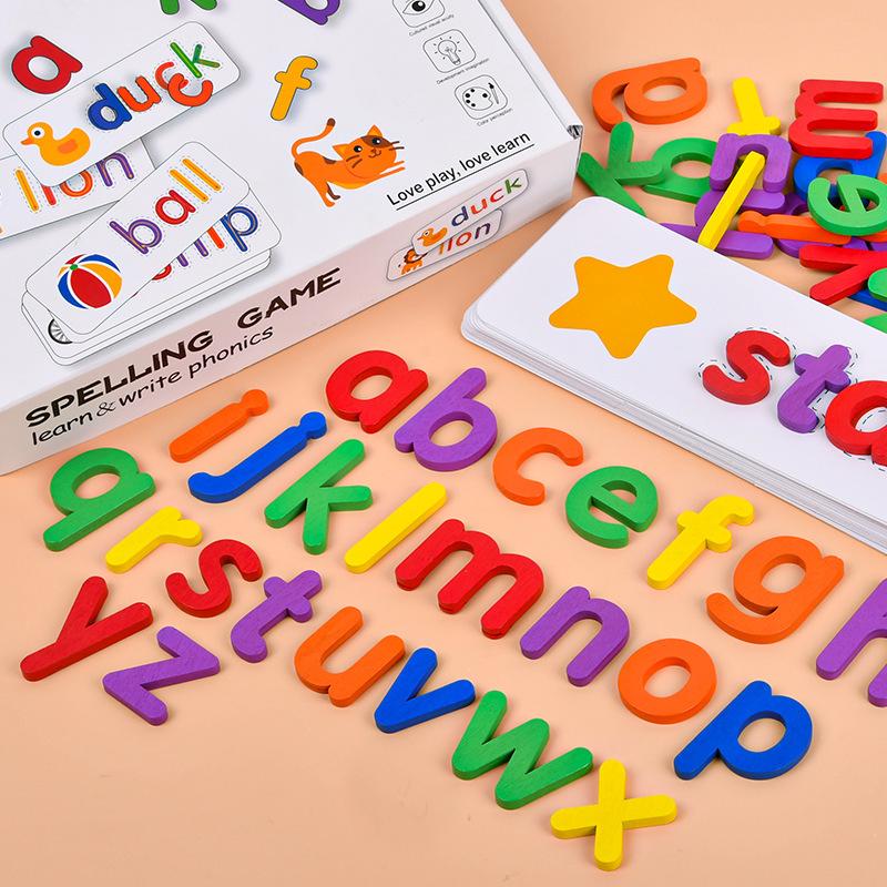 Children's Early Education 26 English Letter Card Spelling Practice Educational Toys Word Spelling Games