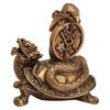 YISHUI Feng Shui Goods Portrait Snake Home Decoration Luck Copper Coin Amulet Twelve Zodiac Lucky Charms Resin 12x7x11.5cm