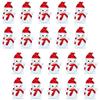 50pcs Mini Snowman Figurines Decoration,Christmas Tiny Resin Snowman Ornament with Hat for Christmas Micro Landscape Ornament