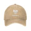 Vintage Polska Vintage Poland Polish Flag Baseball Cap  Distressed Denim Snapback Cap Polish Eagle Outdoor Activities Caps Hat