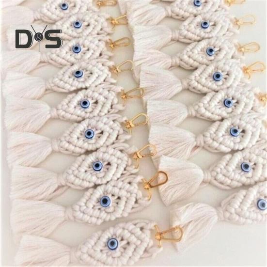 Брелок для ключей в виде рыбы с кисточкой Дизайн сумок Ключи Хлопковый брелок для ключей Легкое крепление Сумки Рюкзаки Брелок