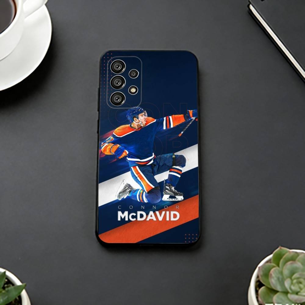 Чехол для телефона с изображением хоккеиста Коннора Макдэвида для Samsung S25, S24, S21, S22, S23, S30, Ultra, S20, Plus, Fe, Lite, Note, 10, Черный чехол