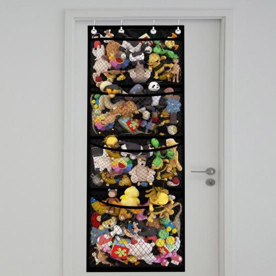 Сумка для хранения плюшевых игрушек-животных, очень большая вместимость, простая установка, дышащая, подвешиваемая, мягкая