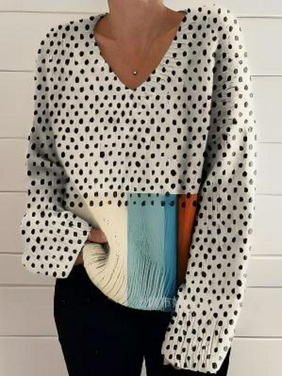 2024 Women's 3D Print V-neck Knit Cardigan: Early Spring/Autumn Sweater
