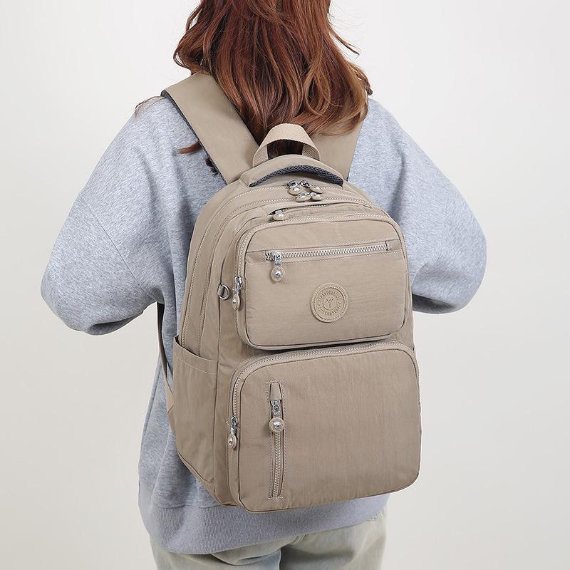 Large Capacity Backpack Multi-Layer Student Schoolbag Lightweight Nylon Backpack