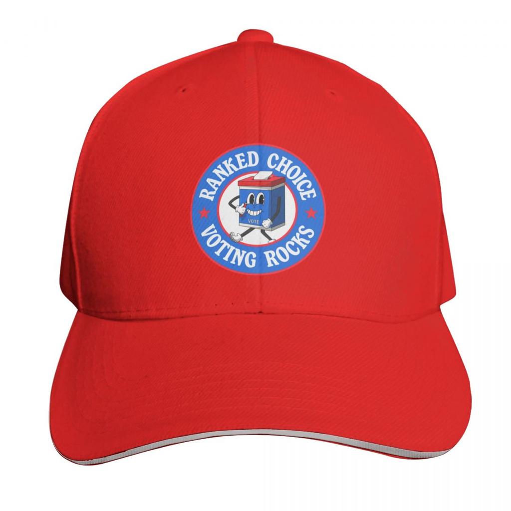 Ranked Choice Voting Rocks Vote Baseball Cap Ball Cap Funny hats Fishing cap custom Hat Girl Unisexs