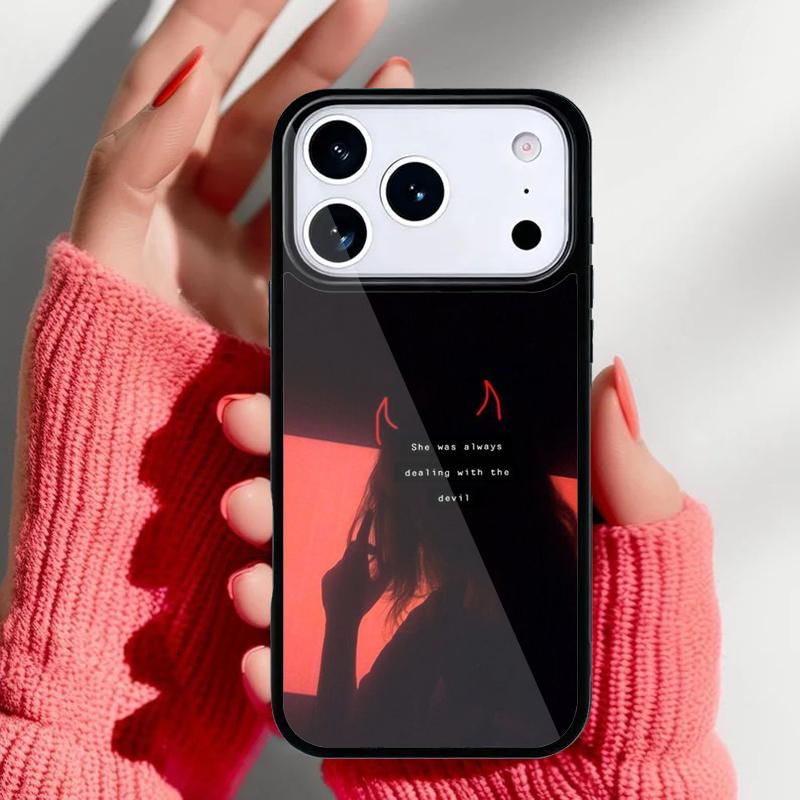 Эстетичный чехол для телефона 'Дьяволица Плохая Девушка' для iPhone 17 16 15 14 13 Pro Max Задняя крышка для 12 11 Pro Coque