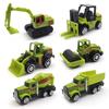 Children Educational Toys Simulation Sliding Alloy Mini Engineering Car Excavator Bulldozer Roller Dumper Boy Birthday Gift