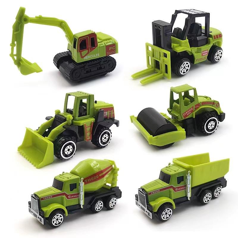 Children Educational Toys Simulation Sliding Alloy Mini Engineering Car Excavator Bulldozer Roller Dumper Boy Birthday Gift