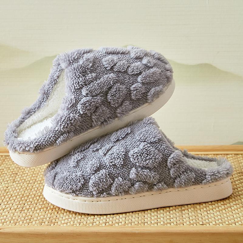 Cotton Slippers Women's Winter Home Home Home Warm Non-slip Thick Bottom Couple New Wool Slippers Men's Autumn and Winter