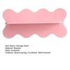 Yousheng Floating Wall Shelf Wooden Wall Mounted Shelf Wave Edge Display Shelf Storage Organizer for Home Decor Small Collectibles Plants Figurines