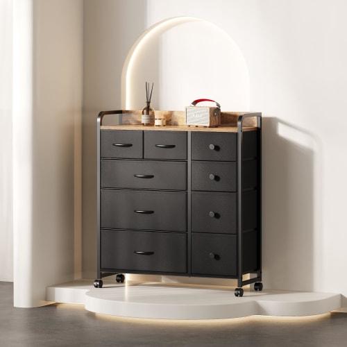 Комод YeTom, Сундук для хранения, Стильное хранение одежды, на колесиках, Большая вместимость, Гардеробная, Гостиная, Ящики, Полка, Сундук для одежды, с
