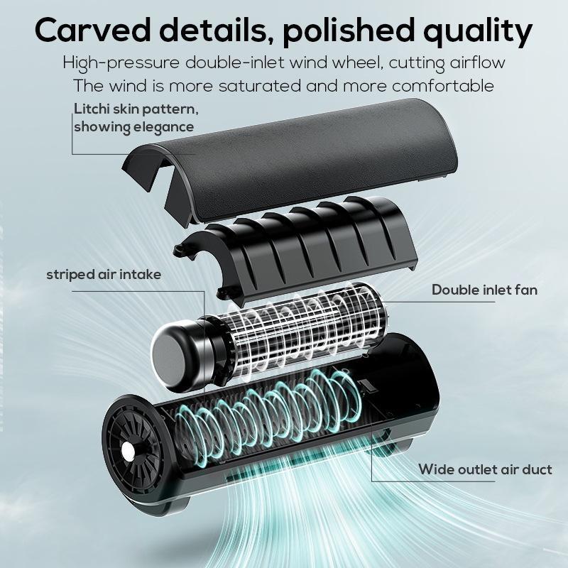 Новый вентилятор для автомобильного сиденья, электрический портативный вентилятор для автомобильного сиденья для переднего и заднего сиденья пассажира, питание от USB, 3 скорости, сильный охлаждающий воздушный вентилятор, регулируемый ремень
