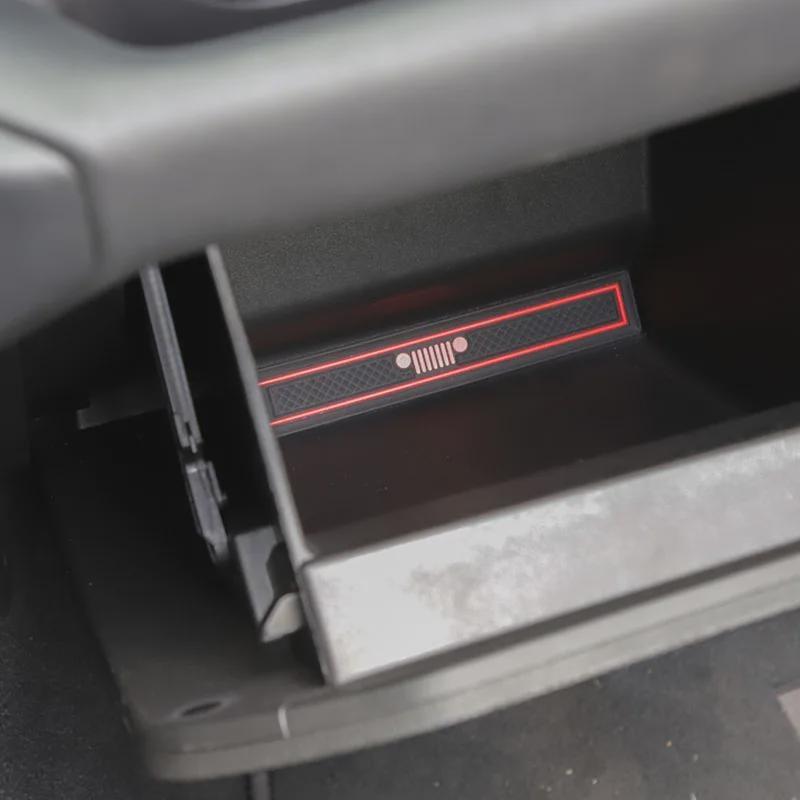 Для Wrangler JL 2018-2023 Автомобильные резиновые коврики для салона Автомобильные аксессуары в стиле Красный и белый