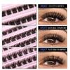 GROINNEYA DIY Eyelash Extension Kit Individual Lashes Cluster Mix Lash Clusters with Lash Bond and Seal and Lash Accessories