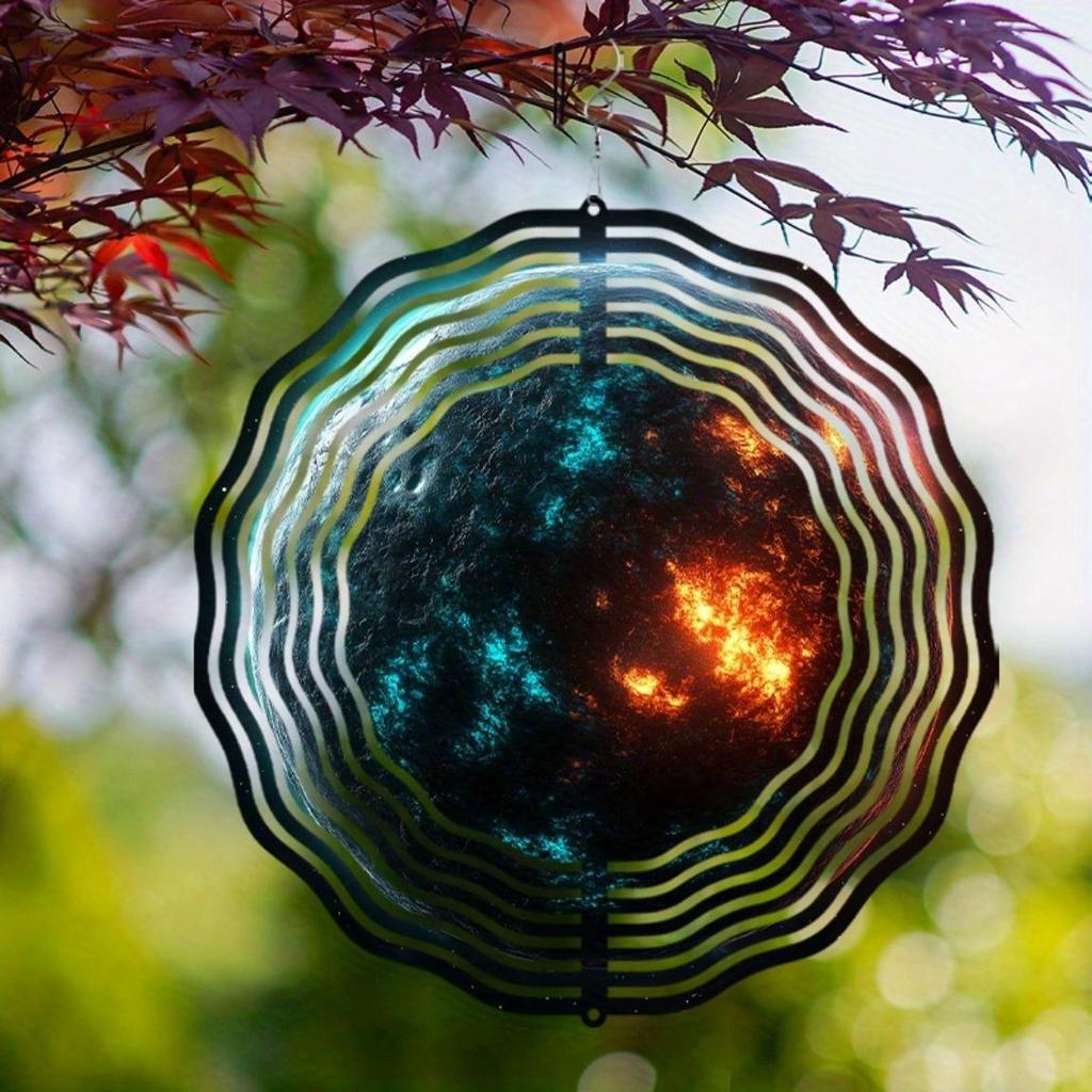 10 Inch Hanging Wind Spinner for Outdoor Decor Rotating Hook Garden Balcony Ornament Artistic Design Spring Summer Gift for Friends Family