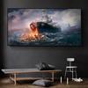 Красивый мир военного корабля, игра, холст, картина, плакат и принты, настенная художественная картина для геймерской комнаты, спальни, офиса, декор без рамки