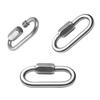 1Pc Stainless Steel Carabiner Screw Locking Gate Hook Snap Clip Outdoor Tool