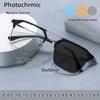 Fashion Intelligent Photochromic Myopia Glasses Trendy Double Beam Frame Anti-blue Eyeglasses Luxury UV Shades Sunglasses