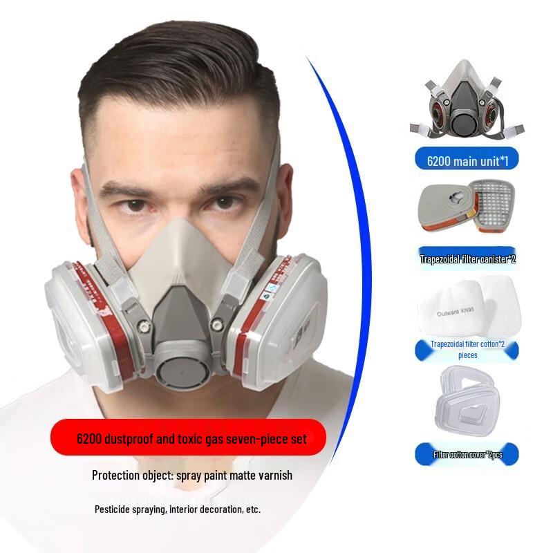 Industrial Half-Face Gas Mask Set