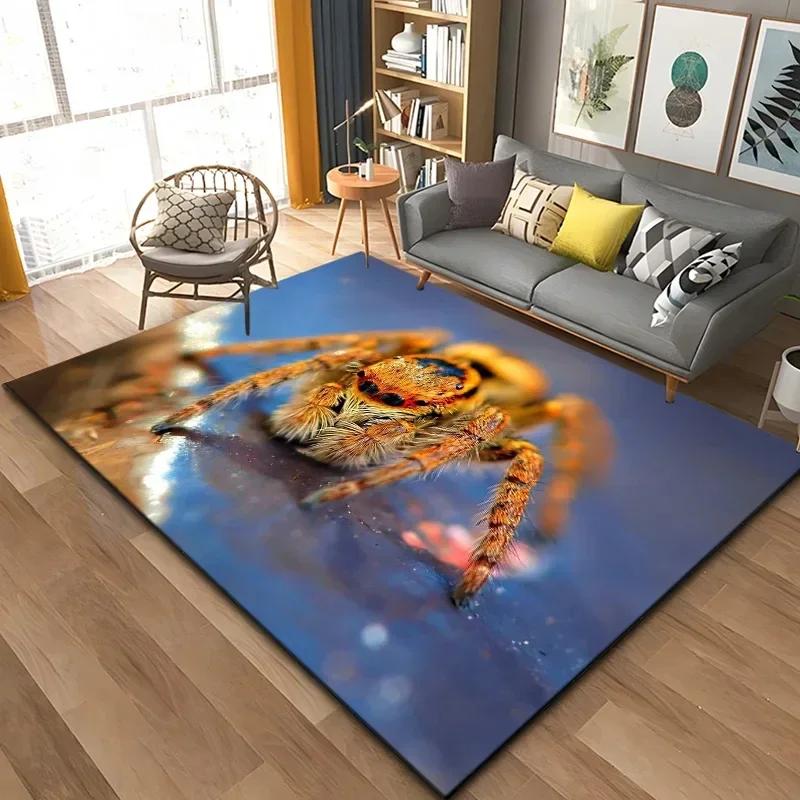 3D Ковер Паук Ползание Животное Ковер Хэллоуин Ужас Мат Коврики Trick or Treat Подростковая Спальня Коврик Фестиваль Домашний Декор Придверный Коврик