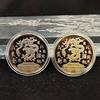 2 шт. 2024 год Дракона, сувенирная медаль золотого, серебряного цвета, металлическая круглая круглая монета в китайском стиле по зодиаку года Дракона, коллекция монет, подарок на память
