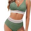 New European and American Split Bikini Swimsuit Women Sexy High Waist Bikini