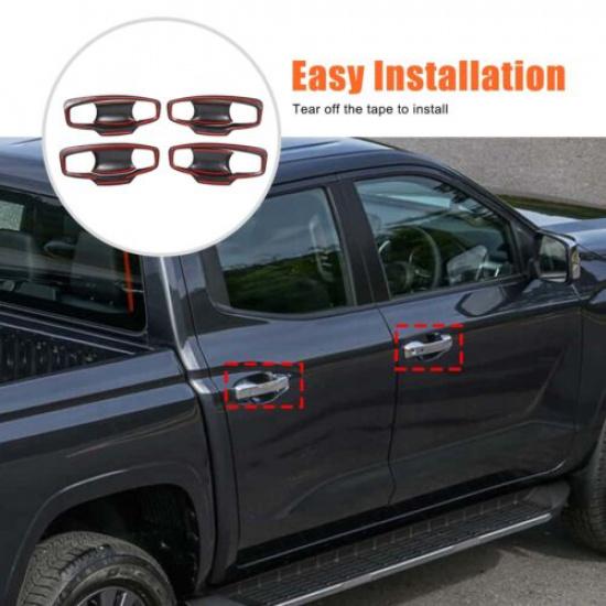 Глянцевая черная Накладка на внешнюю ручку двери для Mitsubishi L200 Triton 2024-2025